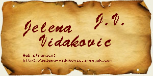 Jelena Vidaković vizit kartica